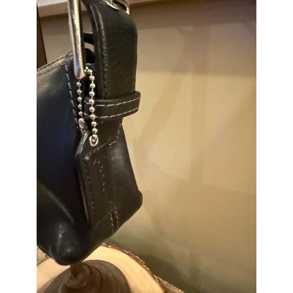 Coach Y2K Black Leather Hamptons Soho Demi Baguette Shoulder Bag Vintage # 7461 - Picture 8 of 12